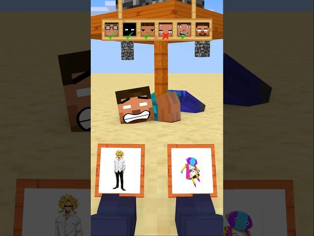 HELP Herobrine To Choose And Push Up #friendship #shorts #trending #anime