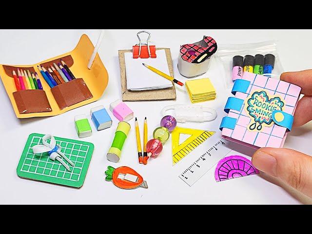 Create 17 school supplies miniatures  DIY School Supplies Miniatures