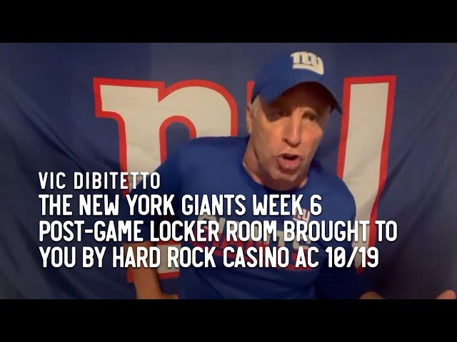 The New York Giants Week 6 Post-Game Locker Room brought to you by Hard Rock Casino AC 10/19