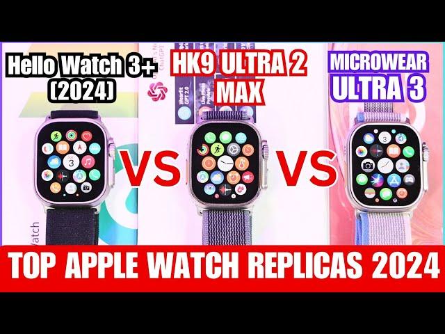 Hello Watch 3+ 2024 v HK9 Ultra 2 Max v Microwear Ultra 3 2024 | Top Apple Watch Ultra Clones 2024 