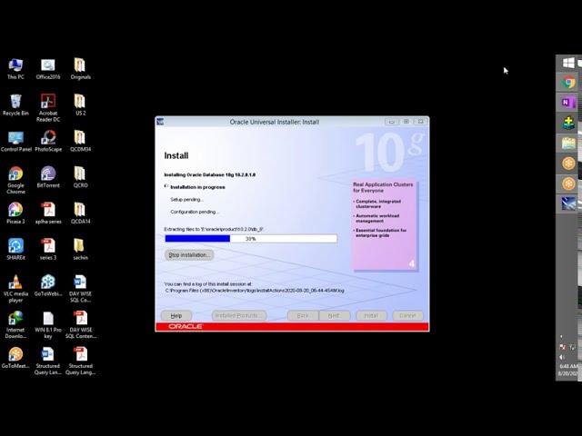 SQL|| How to install Oracle 10g on WINDOWS 7 / 8 /8.1 /10 ||  Rohan Singh R