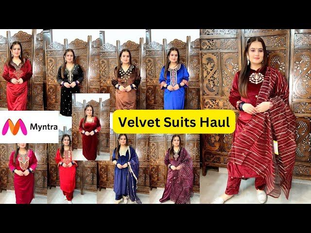 Myntra Velvet kurta sets for Winter / SWATI BHAMBRA