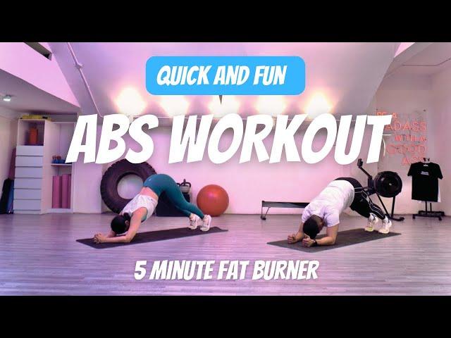 QUICK & FUN 5-MINUTE ABS WORKOUT (No Equipment Needed) | Follow Along Bodyweight Workout