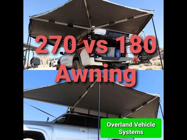 Comparing a 180 and a 270 awning from Overland Vehicle Systems  | Toyota Tacoma | Toyota 4runner