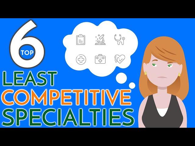 6 EASIEST Doctor Specialties | Least Competitive Residency Programs