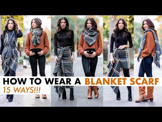 How To Wear a BLANKET SCARF (15 Ways!!) -By Orly Shani