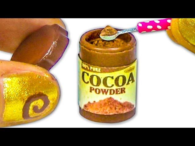 DIY Miniature Edible Cocoa or Chocolate Powder jar (tutorial) - YolandaMeow