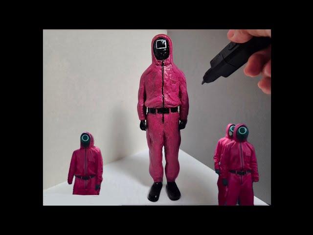 3D펜으로 오징어게임 진행요원 만들기 3D pen making Squid Game