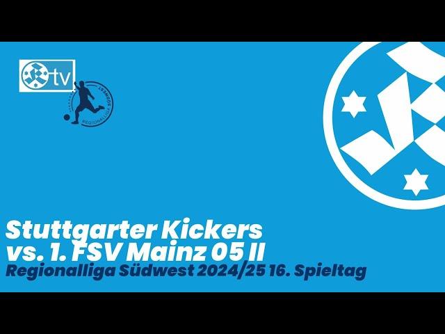 16. Spieltag  Regionalliga Südwest 2024/25 Spielbericht Stuttgarter Kickers - 1. FSV Mainz 05 II