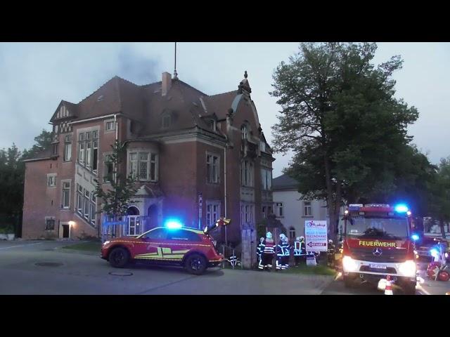 Wohnungsbrand in alter Villa in Auerbach