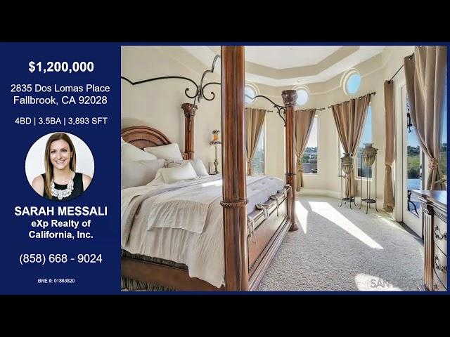 2835 Dos Lomas Place, Fallbrook, CA 92028   Listed by Sarah Messali - List It Live  - San Diego