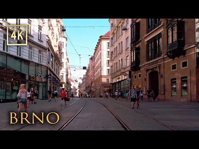 Walking in Old Town Brno, Czechia. 4K City Walk