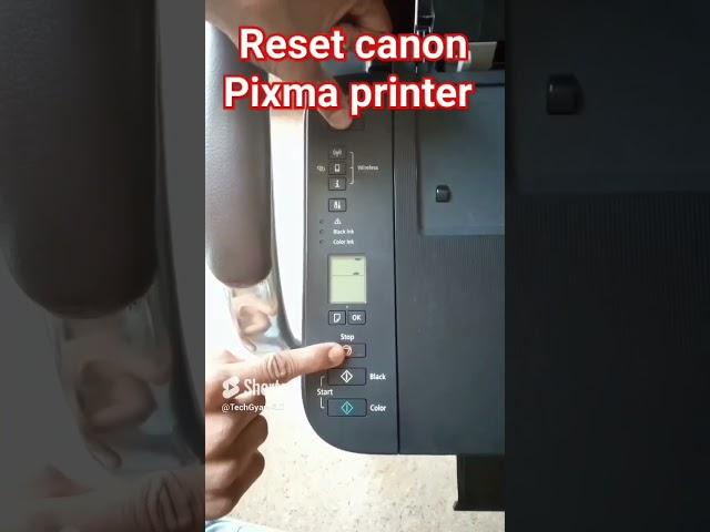 Reset canon Pixma printer in 5 Sec