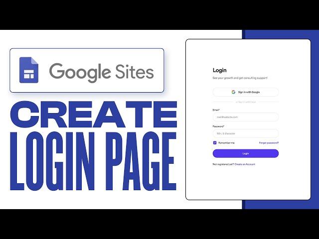 How To Create Login Page In Google Sites (2025) Full Guide