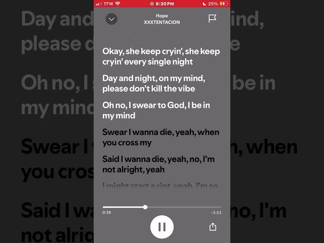 Hope-xxx lyrics (@TheHAvensqaudrules)