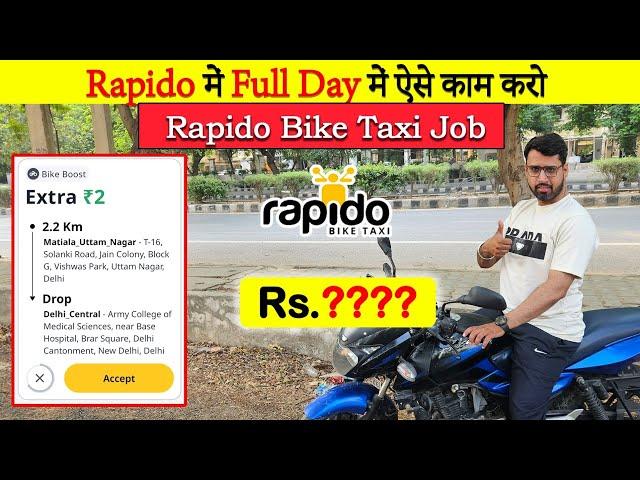 Rapido Captain Full Day Earning  | Rapido Part Time Earnings | A Day in Life of a Rider