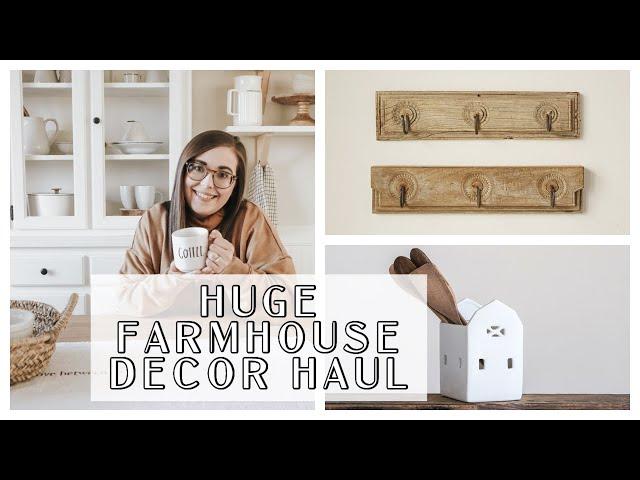 HUGE FARMHOUSE DECOR HAUL 2021 | COZY NEUTRAL HOME DECOR | FARMHOUSE DECOR IDEAS