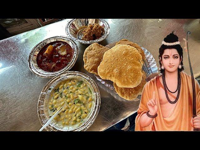 Sukan ji Ki Ram Raja Puri Sabji | Sell 100 KG BHANDARA STYLE Puri Sabji Daily | Jhansi Food Tour