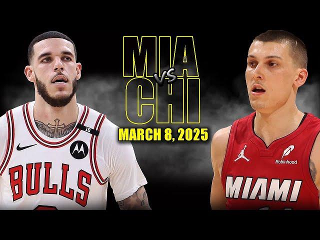 Miami Heat vs Chicago Bulls Full Game Highlights - March 8, 2025 | NBA Regular Season