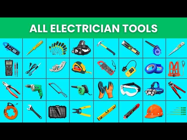 Electrician Tools Names and Pictures | Basic Electrical Tools | Hand Tools with Images