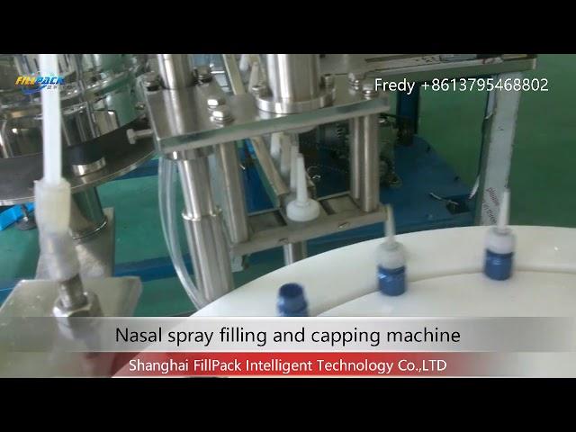 Nasal liquid spray filling and capping machine automatic