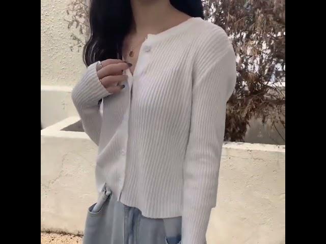 [에이진] 라운드 데일리 골지 가디건 (6colors)  #outfitideas #ootd #fashion #cardigan #데일리룩 #outfitinspo #lookbook