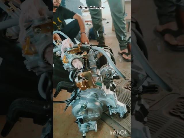 Brand New Engine Swap in TVS Auto! ️| Mahesh Autoworks Medahalli  #AutoModification #EngineSwap