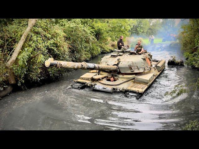 55 TON CHIEFTAIN STUCK IN A BOG