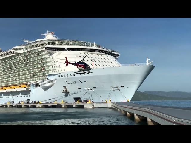  Emergency Helicopter Landing at Labadee Beach  | Allure of the Seas Adventure!