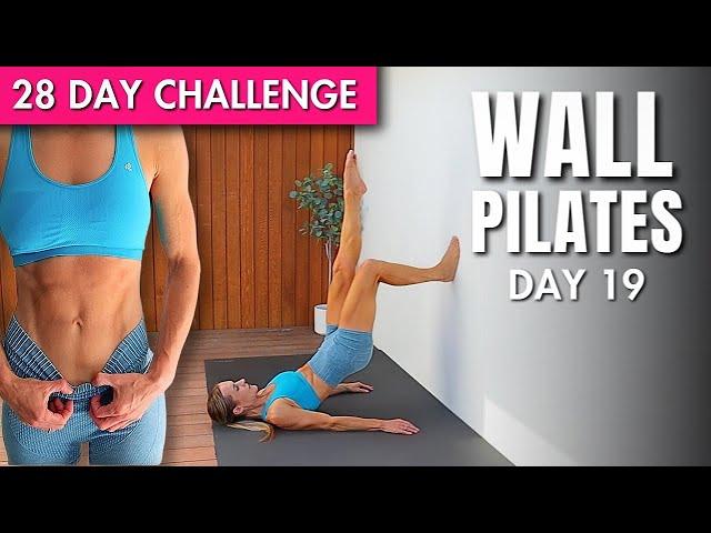 27 Min Full Body Wall Pilates Workout (Burn Fat!)| 28 DAY WALL PILATES CHALLENGE Day 19