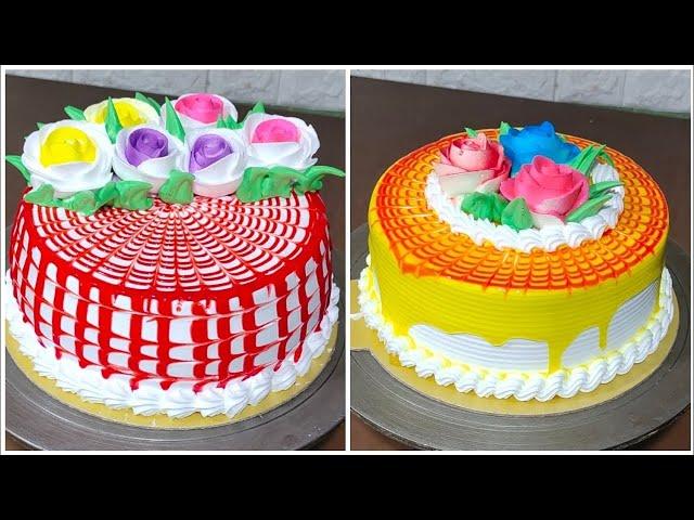 amazing colorful cake decorating tutorial | different cake designs for birthdays