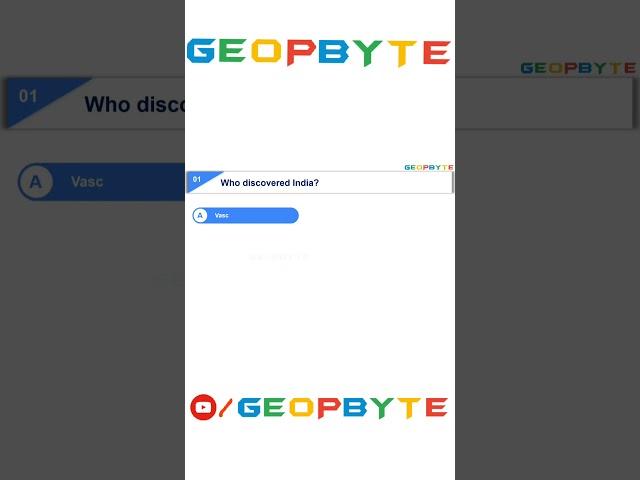 Who discovered India? #ytshorts #geopbyte