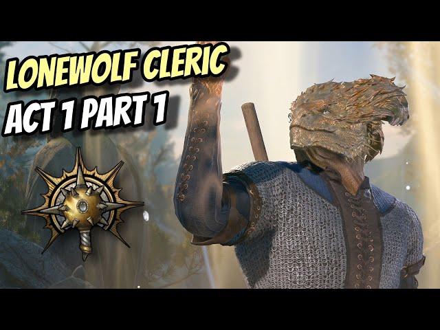 Lonewolf Light Cleric Playthrough Act 1 Part 1 (Honour Ruleset)  - Baldur's Gate 3