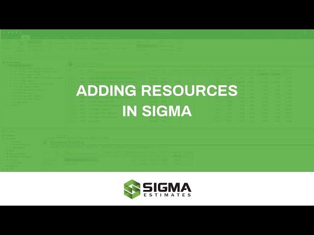 How to add resources in Sigma