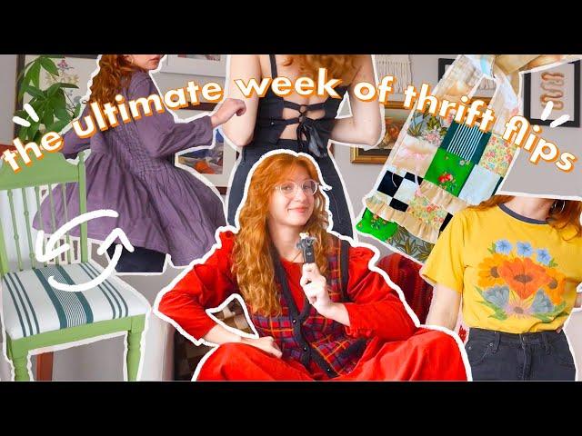 Tackling my Entire Thrift Flip Pile in 1 Week | DIY/thrift flip/craft with me!