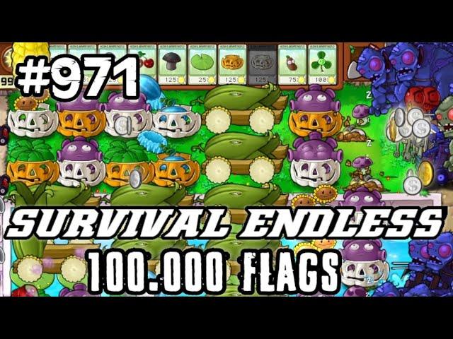 Plants vs Zombies Survival Endless 100000 Flags Part 971 | 19400 - 19420 Flags