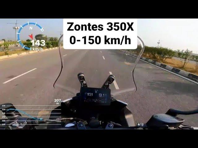 Zontes 350X 0-150 kmh ACCELERATION TESTED!