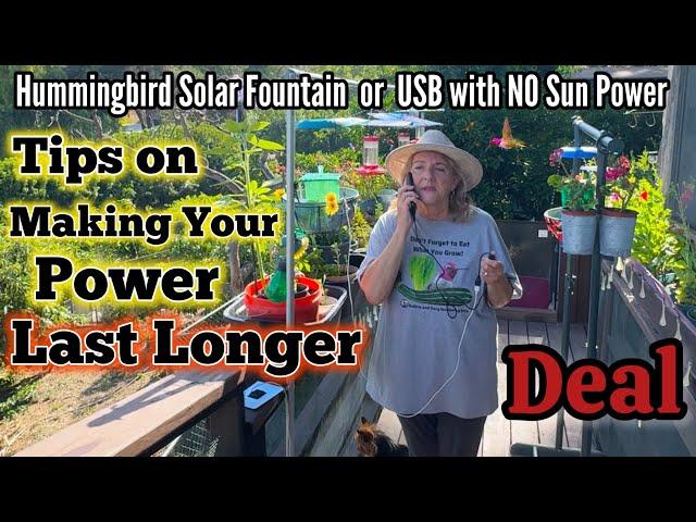 How To Make Hummingbird Water Fountain RUN 24/7 Bird Bath NO AC or Solar Powered PORTABLE