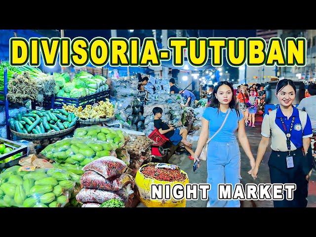 DIVISORIA AND TUTUBAN NIGHT MARKET 2024 | Unlimited Supply of Cheap Vegetables & Tutuban Food Park