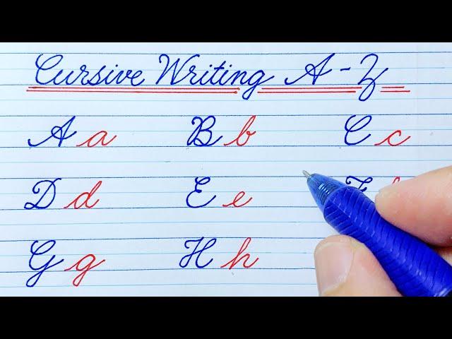 How to write in Cursive | Cursive writing A to Z | ABCD | Cursive abcd |Cursive handwriting practice