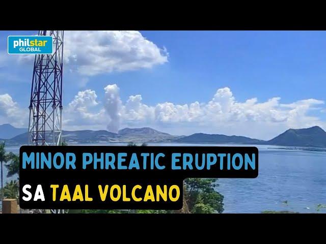 Minor phreatic eruption naitala sa Taal Volcano