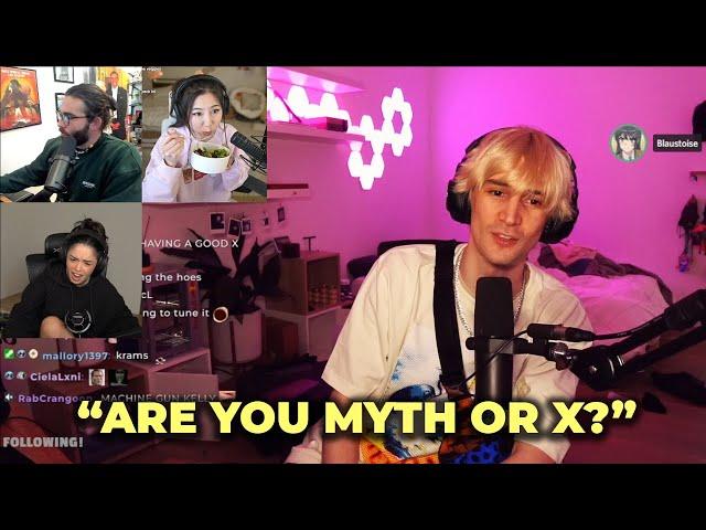 xQc Perfect Impression of Myth Confuses Valkyrae & Fuslie