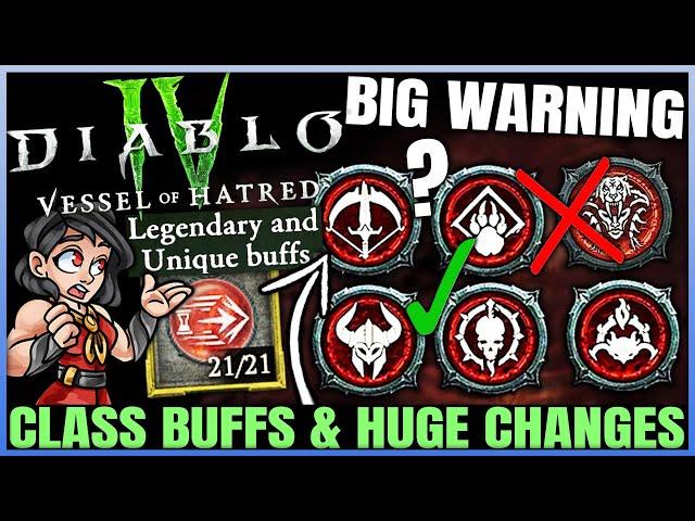 Diablo 4 - CONFIRMED: HUGE Class Buffs Revealed, Spiritborn Nerfs, Ancestral Changes, Patch & More!