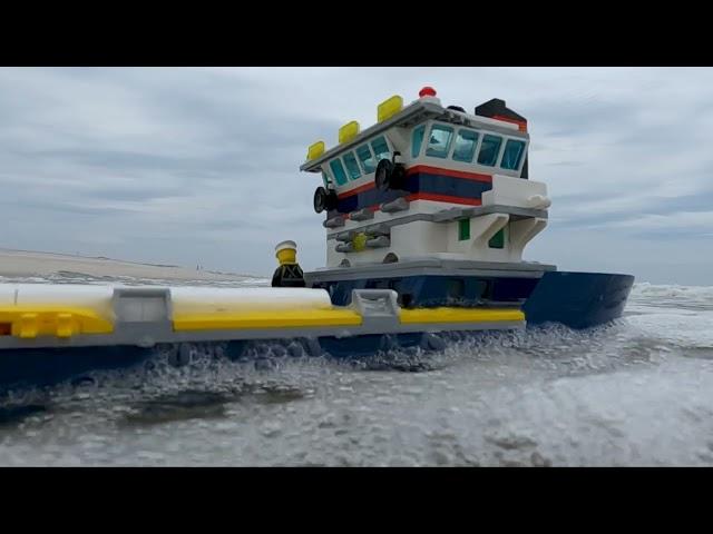 Lego Ship Annihilated in Ocean (and sinks)