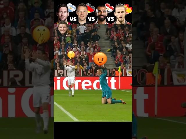 Messi VS Neuer VS Salah VS De Gea | Nightmare Challange 🫣