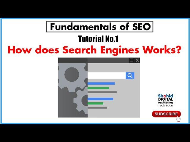 1st Tutorial of Search Engine Optimization Course. How Search Engines Crawl and Index.