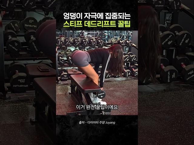 스티프 데드리프트 이렇게 해보세요! #다이어트 #하체운동 #엉덩이운동