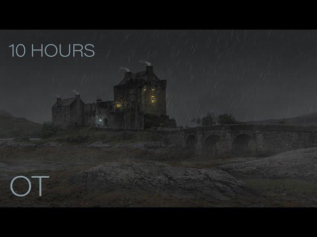 Thunderstorm at Eilean Donan Castle | Soothing Thunder & Rain Sounds For Sleeping | Relaxing | Study