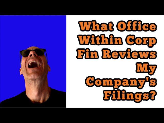 Which Office Within Corp Fin Reviews My Company’s Filings?