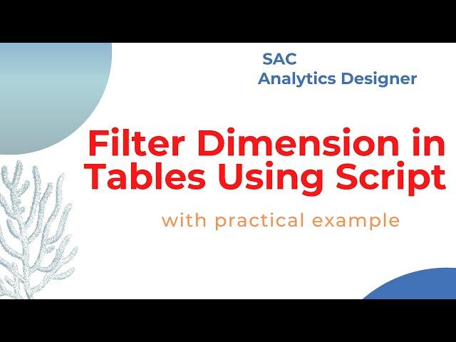 filter the table columns in Analytics Cloud | Analytics Designer